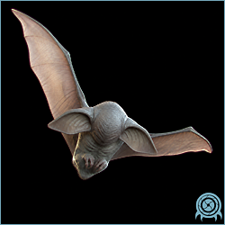 Blindfly, a reddish Ply-type aerial organism with purple wings and dark red tissue replacing the usual eye region.