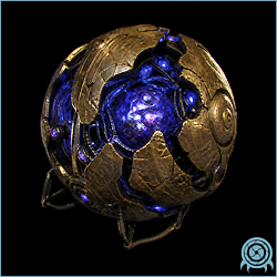 Department of Scientific Intelligence archive scan of Chozo X showing infected Chozo Globe Holder energy trace, Core X shell, and Charge Beam-pattern emission telemetry.