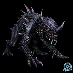 Dark Grenchler moving through a Dark Torvus Bog passage, showing its blackened Grenchler body, reinforced rear shell, and exposed pain-center zone beneath the shell.