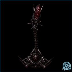 Department of Scientific Intelligence archive scan of Guardian Power Bomb showing rooted darkling Sporb host with tall explosive stalk, red gland tissue, and dense protective field haze.