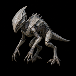 Department of Scientific Intelligence archive scan of Petrasyl showing Alimbic scout drone anatomy, large buoyant head, anti-gravity drive, scanning tentacles, and cloning tank reproduction telemetry.