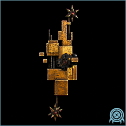 Rezbit hovering in an Aether machine corridor, showing its corrupted Luminoth drone chassis, illuminated control core, and interface-disruption hardware.