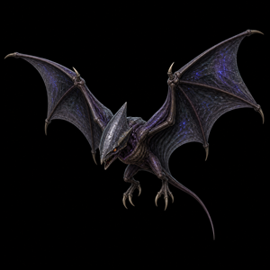 Department of Scientific Intelligence xenobiology scan of Shriekbat, Ice showing shriek bat family complex / thermal and cryogenic roost predators telemetry.