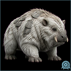 Snomer, a blue Cryosphere Geemer form with white dorsal spikes and a compact low-slung body.
