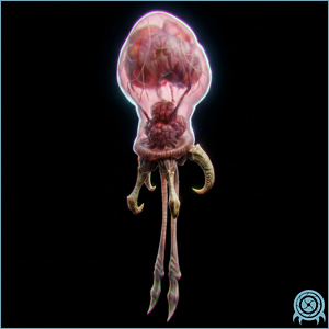 Department of Scientific Intelligence archive scan of Hunter Metroid showing tallon-adapted zebesian strain / ranged energy parasite telemetry.
