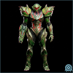 Galactic Federation technology archive image of Metroid Suit showing terminal ZDR biological armor escalation profile.