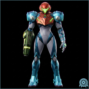 Galactic Federation technology archive image of Power Suit: ZDR Regeneration Pattern showing white shell restoration, blue organic wrapping, and Chozo armor bus recovery.