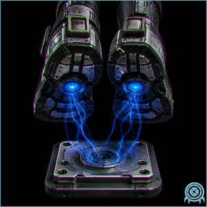 Power Suit operator attached to a blue magnetic wall strip with a cyan Spider Magnet field pattern.