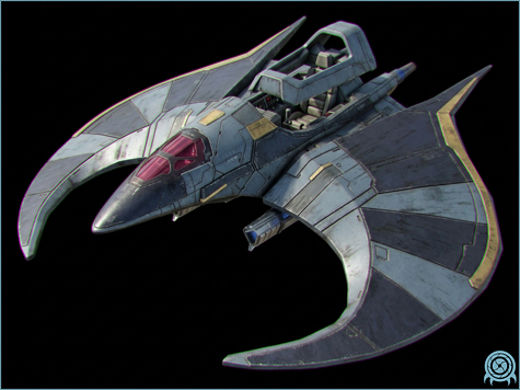 Galactic Federation technology archive image of Mawkin Starship showing ZDR shipyard vessel profile