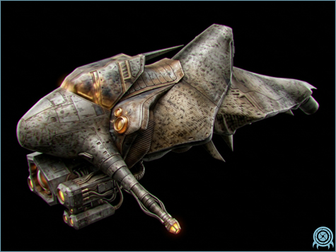 Space Pirate technology archive image of Anvil Troop Carrier armored carrier showing hostile vehicle scan profile