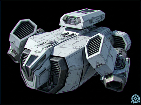 Galactic Federation technology archive image of Atlas-Class Cargo Ship, heavy cargo dropship platform